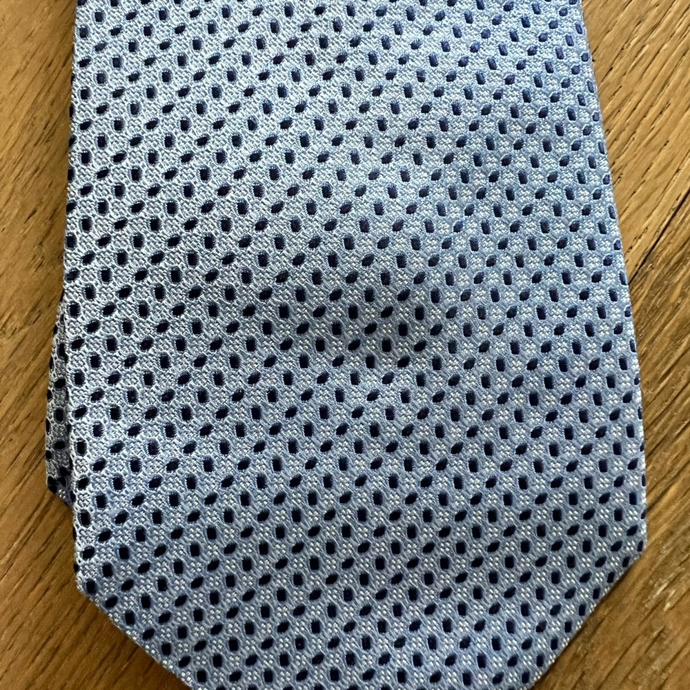 Blue patterned tie - Picture 4 of 4